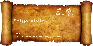 Solya Vivien névjegykártya